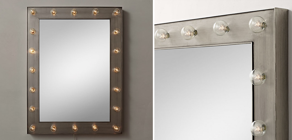 Зеркало с подсветкой Restoration Hardware ILLUMINATED Mirror Pewter Зеркало с подсветкой Restoration Hardware ILLUMINATED Mirror Pewter - Loft-Concept в Саратове