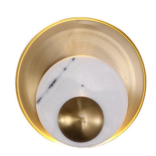 Бра Ginger & Jagger Pearl WALL LAMP round gold Латунь Белый в Саратове | Loft Concept 