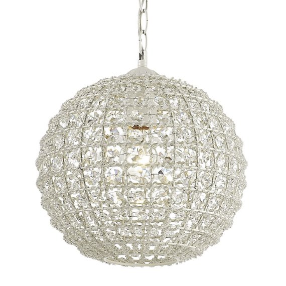 Люстра Casbah Crystal Pendant Globe Прозрачный Белый в Саратове | Loft Concept 