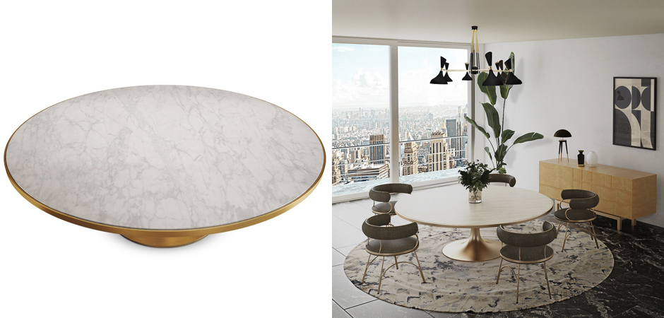 Обеденный стол Marble in Metal Dining Table Обеденный стол Marble in Metal Dining Table - Loft-Concept в Саратове