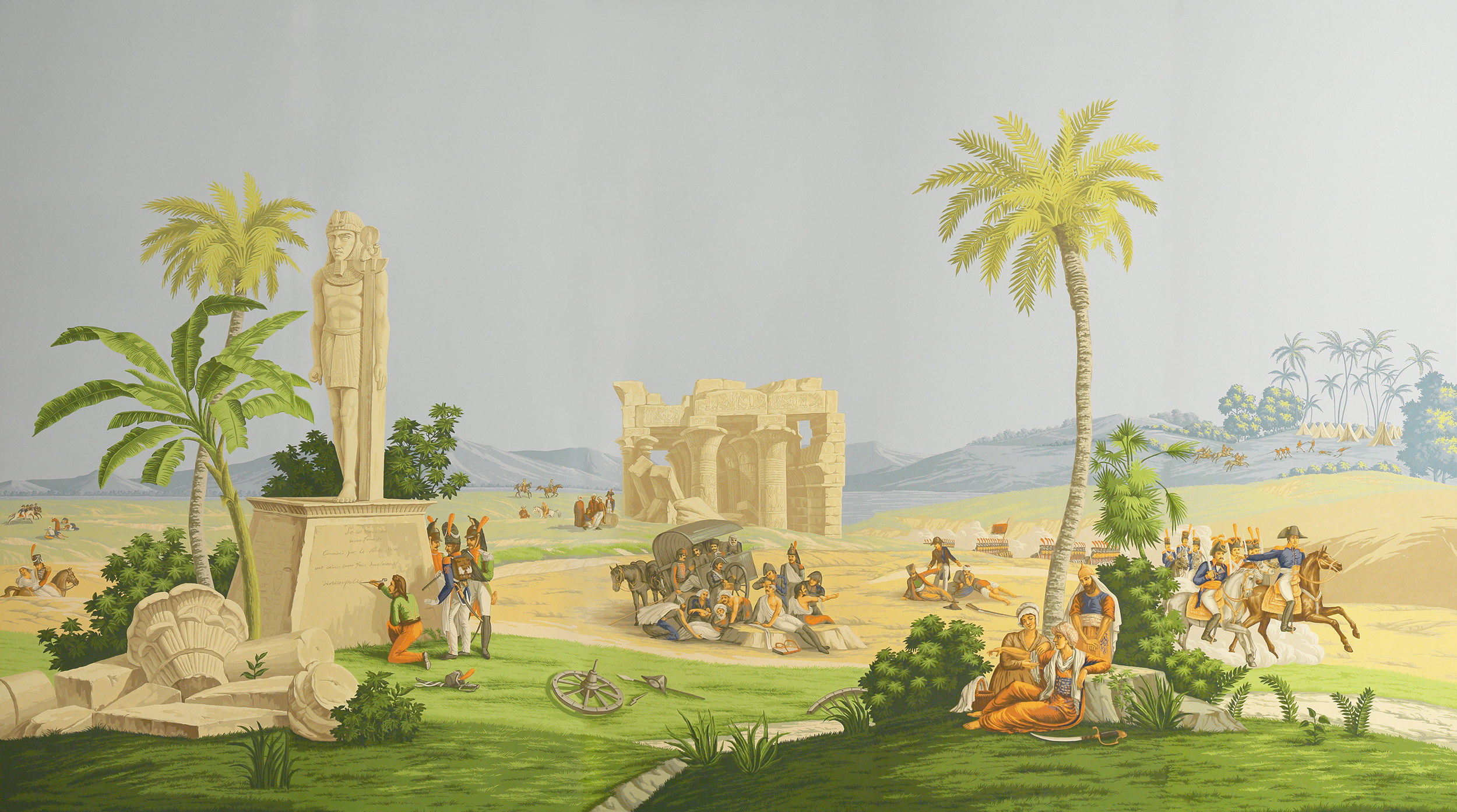 Обои ручная роспись Napoleon's Campaign in Egypt Velay on scenic paper Обои ручная роспись Napoleon's Campaign in Egypt Velay on scenic paper - постер Loft-Concept в Саратове