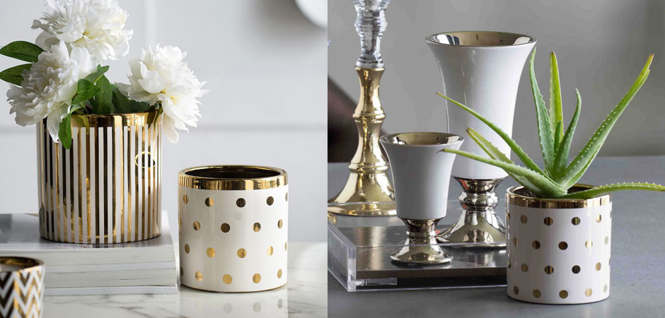 Ваза Gold & White Peas Ваза Gold & White Peas - Loft-Concept в Саратове