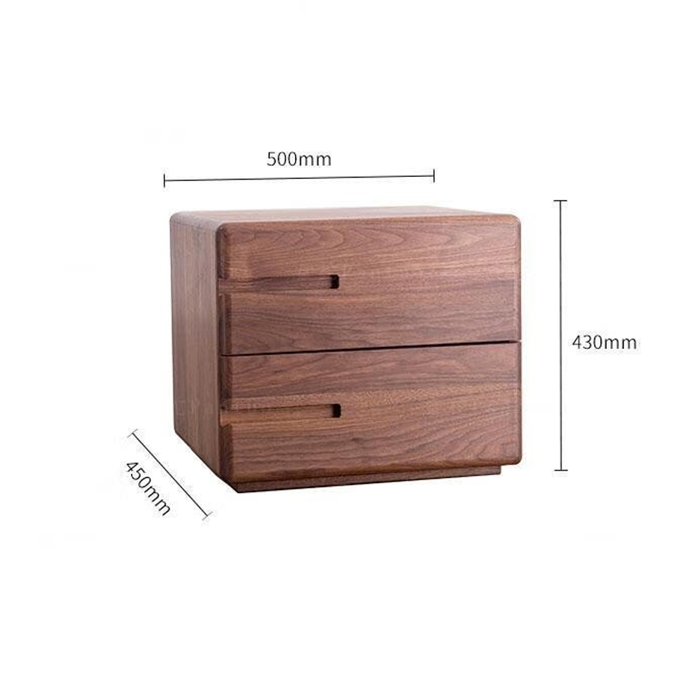 Прикроватный столик деревянный с 2-мя ящиками Moon Walnut Furniture в Саратове
