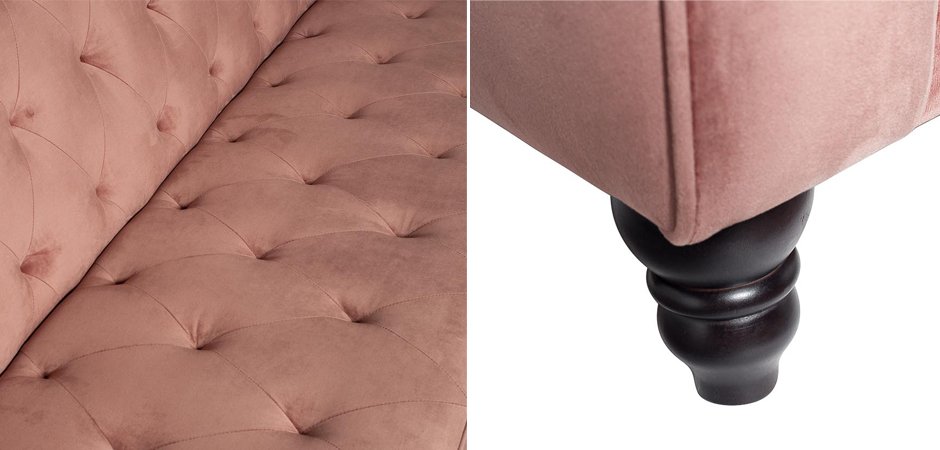 Диван Abbyson Emily Tufted Sofa Pink Диван Abbyson Emily Tufted Sofa Pink - Loft-Concept в Саратове