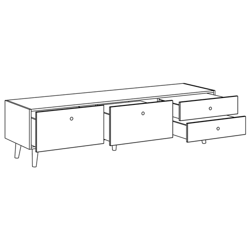 Длинная ТВ-тумба с принтом на ящиках Elise TV Stand Длинная ТВ-тумба с принтом на ящиках Elise TV Stand в Саратове