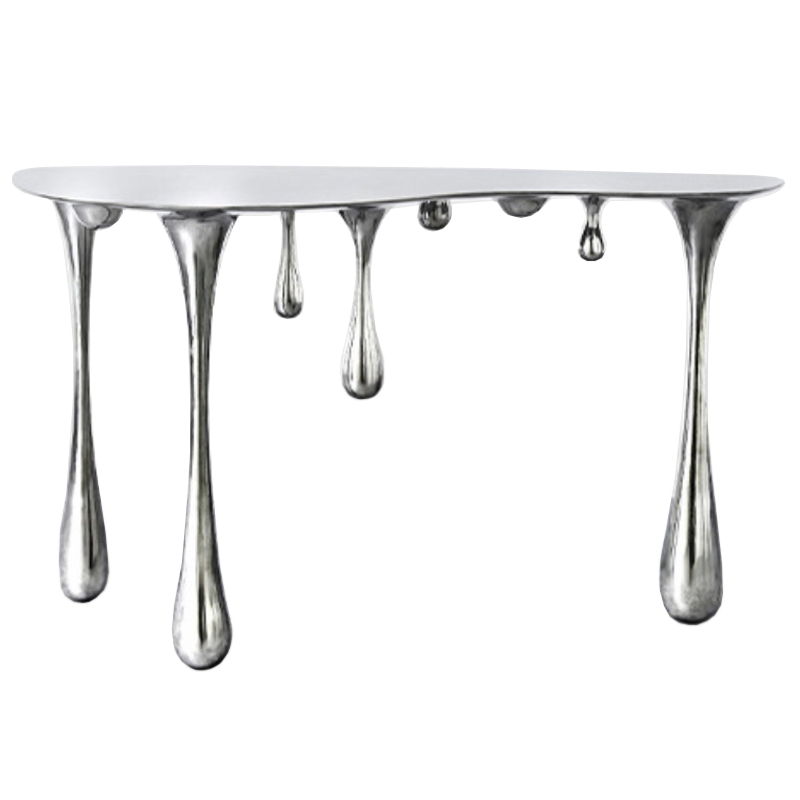 Дизайнерская Консоль Melting Silver Console Zhipeng Tan Серебряный в Саратове | Loft Concept 