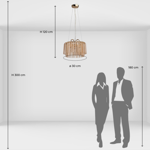 Люстра с подвесными рифлеными стеклянными трубками Nembus в Саратове