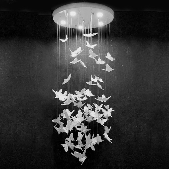 Люстра Night Butterflies Chandelier Белый в Саратове | Loft Concept 