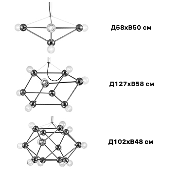 Люстра Molecule Gold Chandelier в Саратове