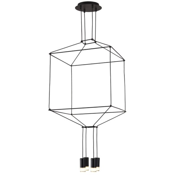 Vibia Wireflow Chandelier 0311 LED Suspension lam Черный в Саратове | Loft Concept 