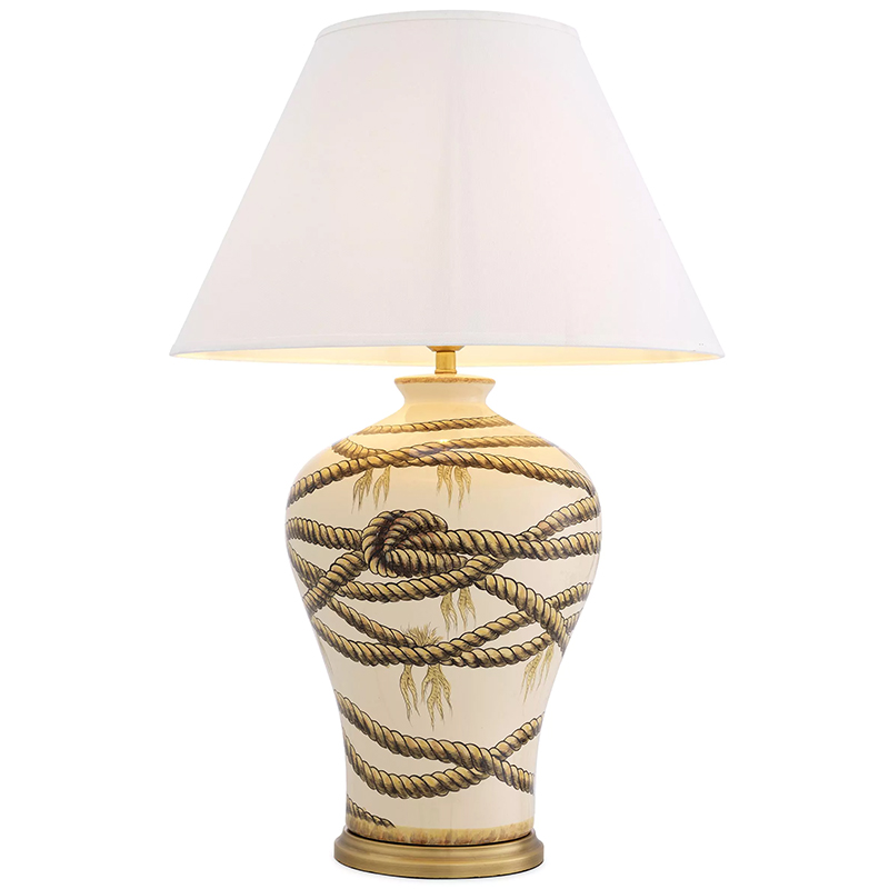 Настольная лампа Eichholtz Table Lamp Hernando Латунь Бежевый ivory ( слоновая кость ) в Саратове | Loft Concept 