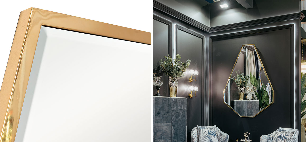 Зеркало с декором Alstroemeria - фото