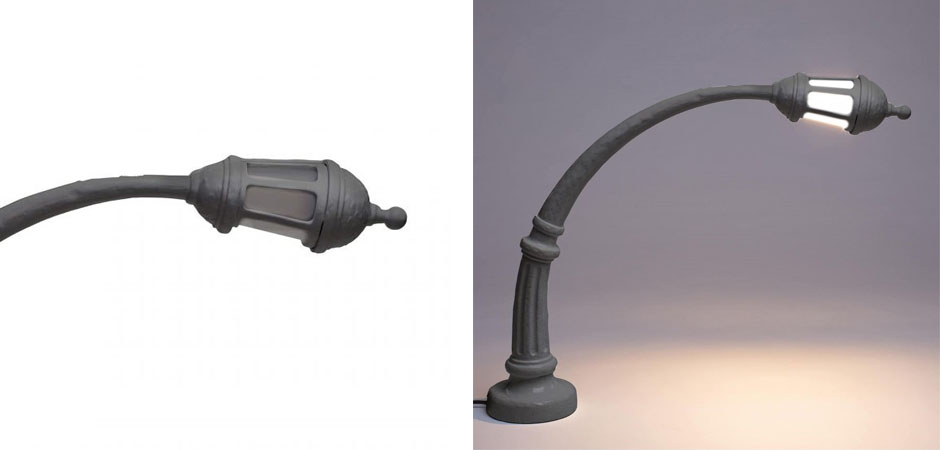 Настольная лампа Seletti Street Lamp Grey Настольная лампа Seletti Street Lamp Grey - Loft-Concept в Саратове