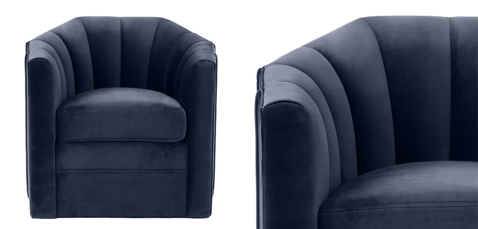 Кресло Eichholtz Chair Delancey Midnight Blue Кресло Eichholtz Chair Delancey Midnight Blue - Loft-Concept в Саратове