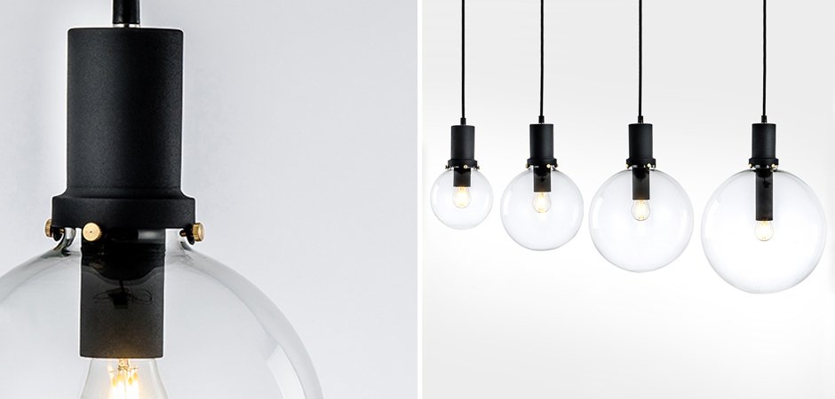 Подвесной светильник Glass Globe Black Подвесной светильник Glass Globe Black - Loft-Concept в Саратове