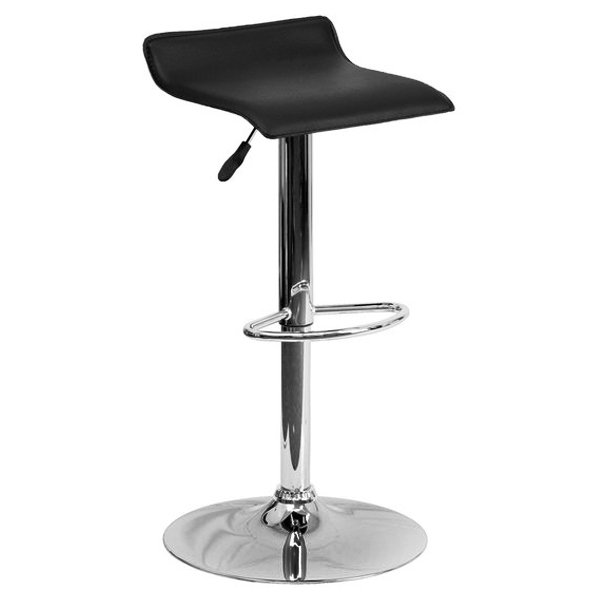 Барный стул Chrome And Black Bar Stool Серебряный в Саратове | Loft Concept 