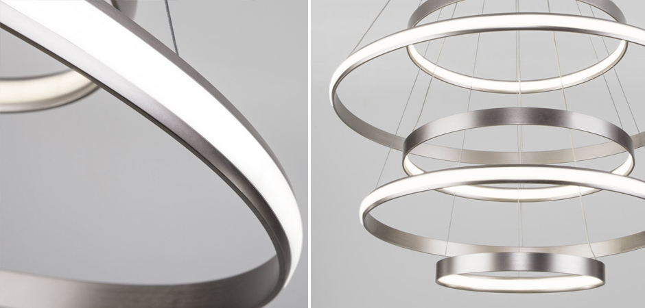 Люстра Light Ring Vertical Silver 5 колец Люстра Light Ring Vertical Silver 5 колец - Loft-Concept в Саратове