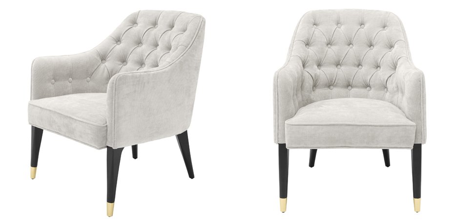 Кресло Eichholtz Chair Cyrus Sand Кресло Eichholtz Chair Cyrus Sand - Loft-Concept в Саратове