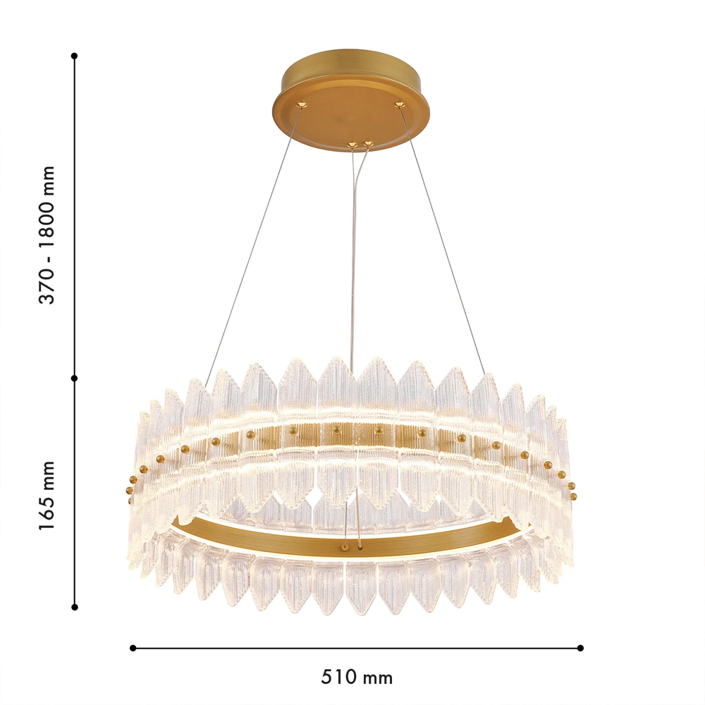 Люстра круглая с декоративными элементами в виде лепестков Round Light Flashing в Саратове