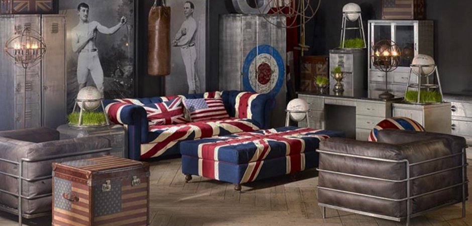 William Sofa Union Jack Velvet Andrew Martin William Sofa Union Jack Velvet Andrew Martin - Loft-Concept в Саратове