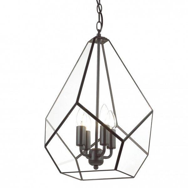 Люстра Geometry Glass Light Pendant Transparent 4 Прозрачный в Саратове | Loft Concept 