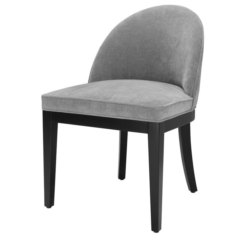 Стул Eichholtz Dining Chair Fallon grey Серый Черный в Саратове | Loft Concept 