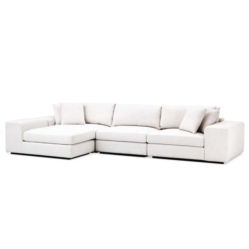 Диван Eichholtz Sofa Vista Grande Lounge white Белый Черный в Саратове | Loft Concept 