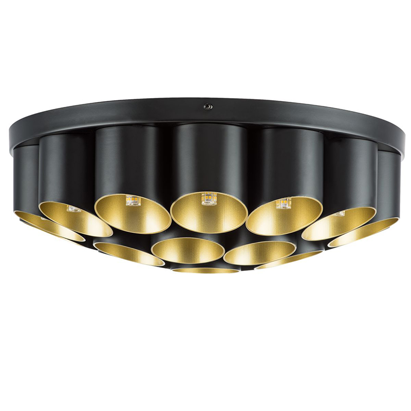 Потолочный светильник Garbi Black Pipe Organ Ceiling Lamp 22 Черный Золотой в Саратове | Loft Concept 