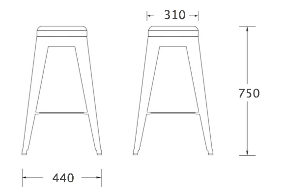 Барный стул Tolix Bar Stool 75 в Саратове