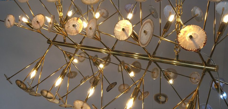 Люстра Burst Chandelier Natural Agate Line Люстра Burst Chandelier Natural Agate Line - Loft-Concept в Саратове