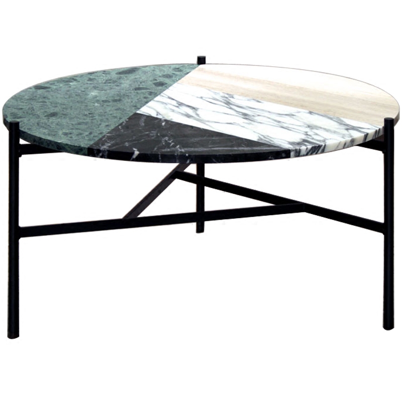 Кофейный стол Marble Combination Coffee Table Черный Мульти в Саратове | Loft Concept 