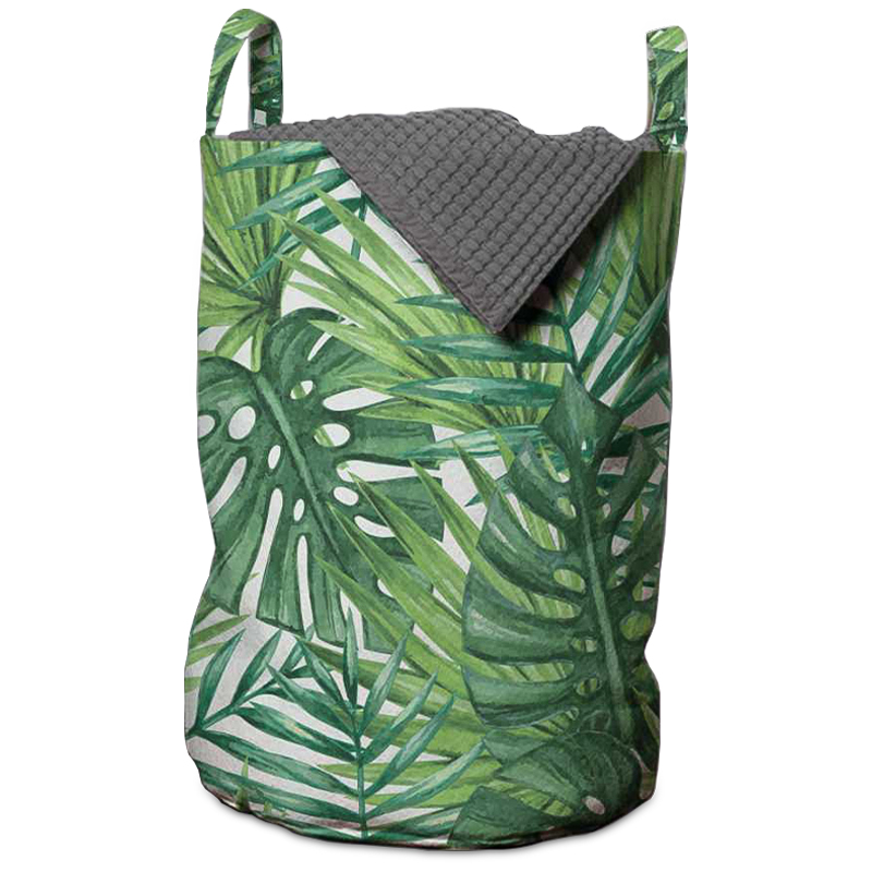 Корзина Tropical Leaves Basket Зеленый Белый Корзина Tropical Leaves Basket Зеленый Белый в Саратове | Loft Concept