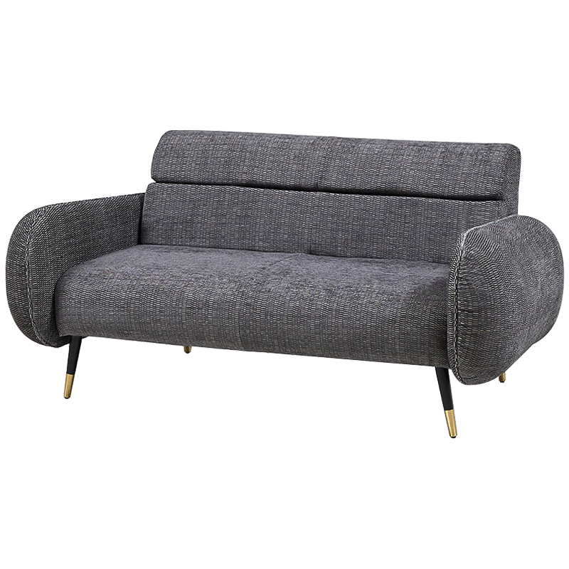 Диван Hebert Sofa Grey M Серый Серый Черный Латунь в Саратове | Loft Concept 