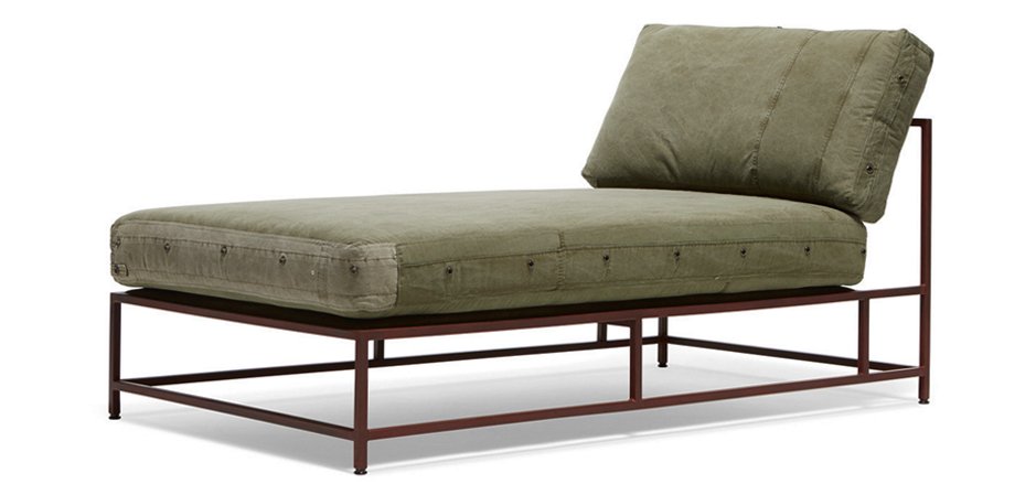 Кушетка Olive Military Fabric Sectional Lounge Кушетка Olive Military Fabric Sectional Lounge - Loft-Concept в Саратове