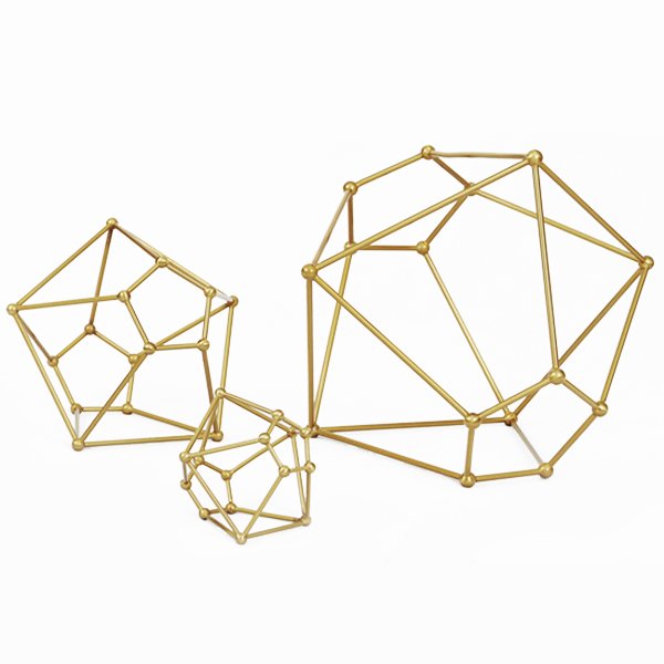 Аксессуар Polygon Abstraction Золотой Аксессуар Polygon Abstraction Золотой в Саратове | Loft Concept