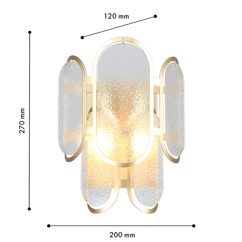 Бра из овальных элементов из непрозрачного стекла Conformation в Саратове