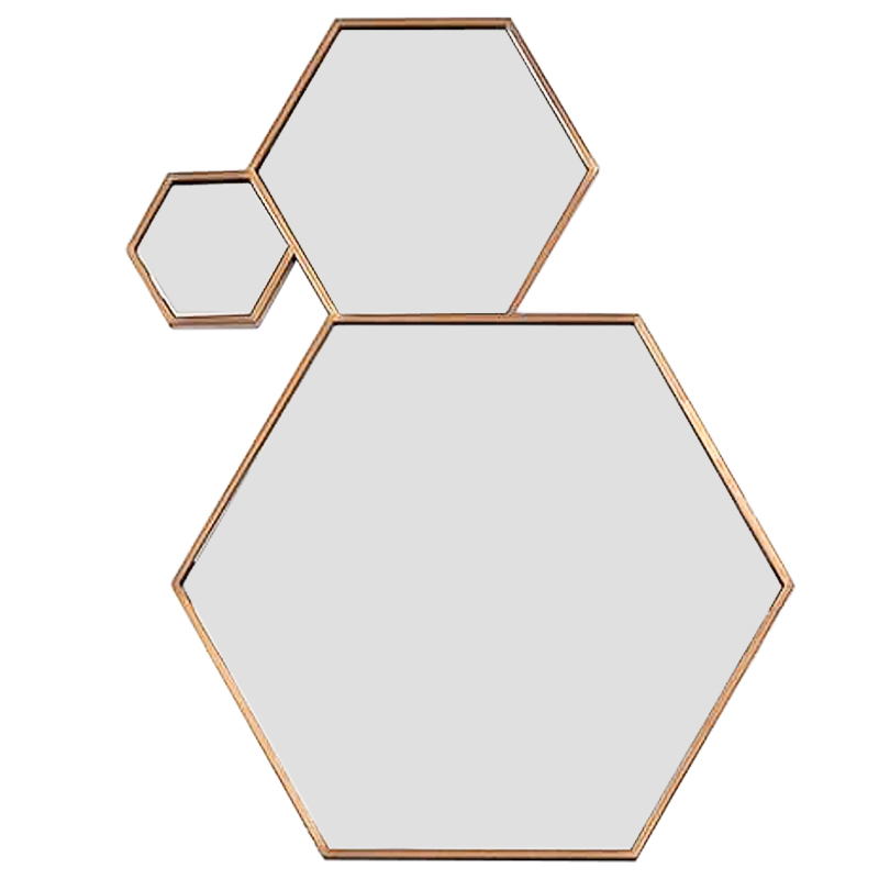 Зеркало Hexagons Mirror Бронза в Саратове | Loft Concept 