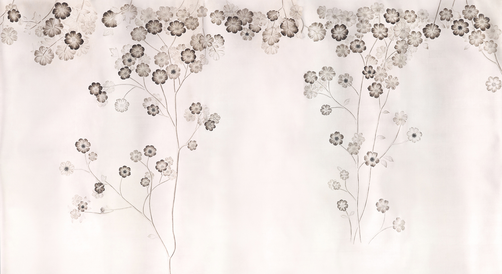 Обои ручная роспись Anemones in Light Special Colourway SC-236 on Tarnished Silver gilded silk Обои ручная роспись Anemones in Light Special Colourway SC-236 on Tarnished Silver gilded silk - постер Loft-Concept в Саратове