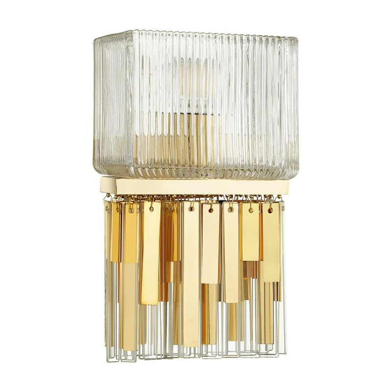 Бра Madelen Gold Wall Lamp Глянцевое золото Прозрачный (Transparent) в Саратове | Loft Concept 