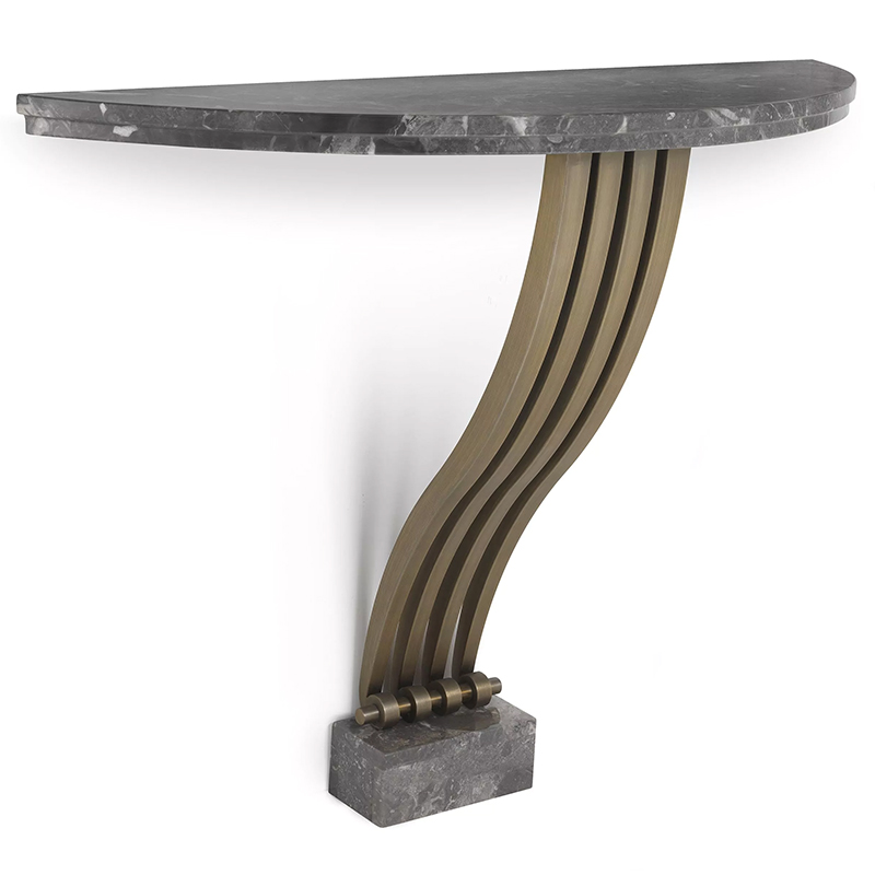 Консоль Eichholtz Console Table Renaissance Brass Серый Латунь в Саратове | Loft Concept 