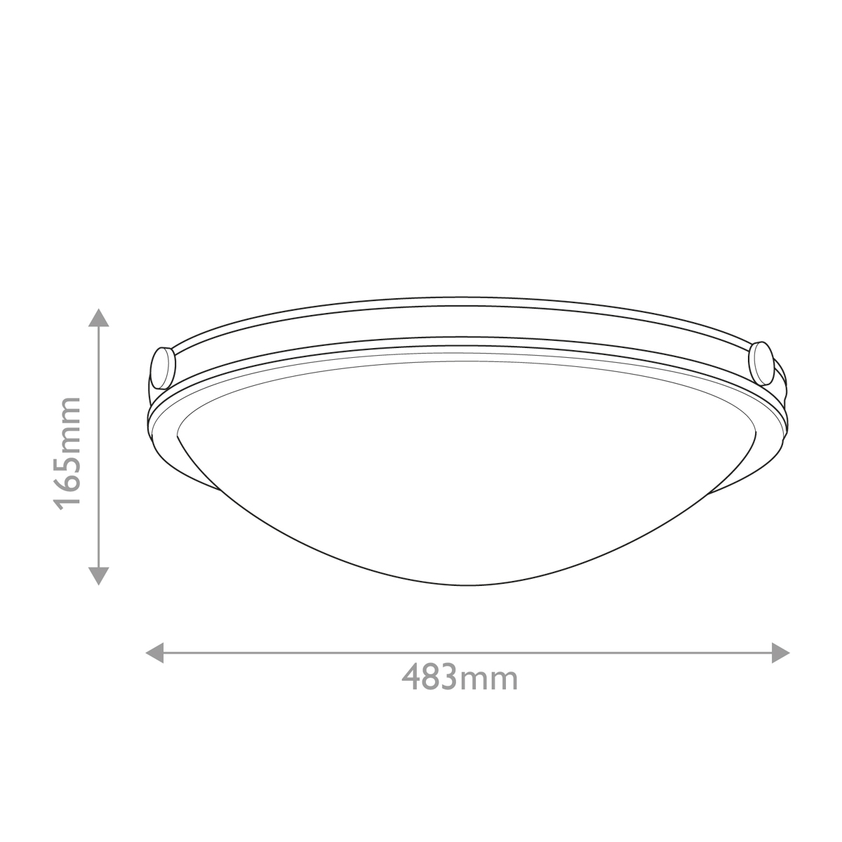 Потолочный светильник в форме неглубокой чаши с белым плафоном Hinkley в Саратове