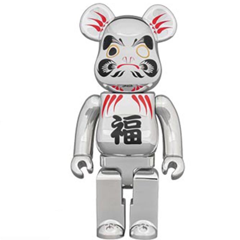 Статуэтка Bearbrick Daruma Silver Серебряный Черный Красный в Саратове | Loft Concept 