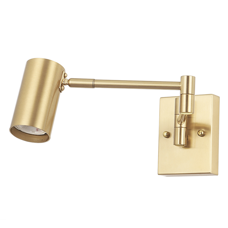 Бра с цилиндрическим плафоном и поворотным механизмом Trumpet Wall Lamp Латунь Черный Бра с цилиндрическим плафоном и поворотным механизмом Trumpet Wall Lamp Латунь Черный в Саратове | Loft Concept