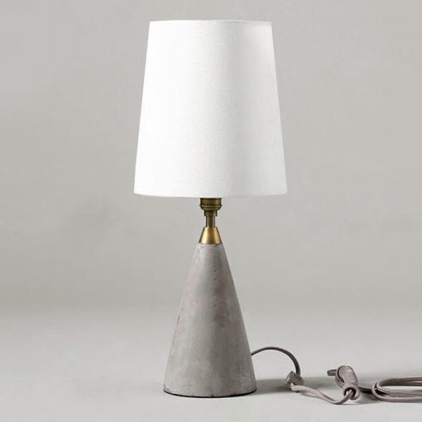 Настольная лампа Concrete Stone Table Lamp Cone Серый в Саратове | Loft Concept 