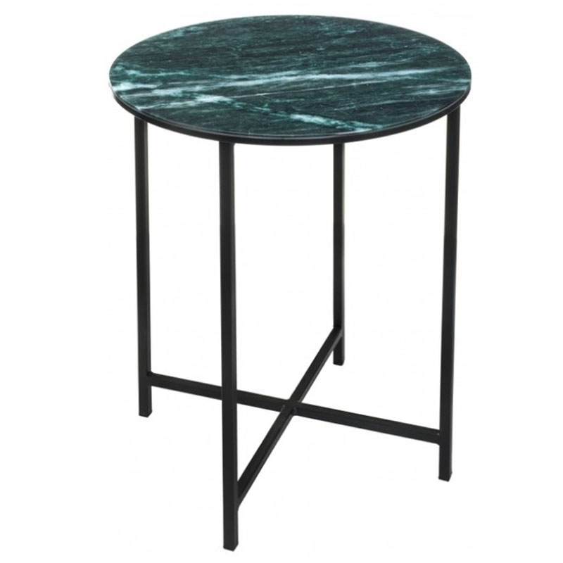 Приставной стол Zermatt Side Table round malachite Малахит в Саратове | Loft Concept 