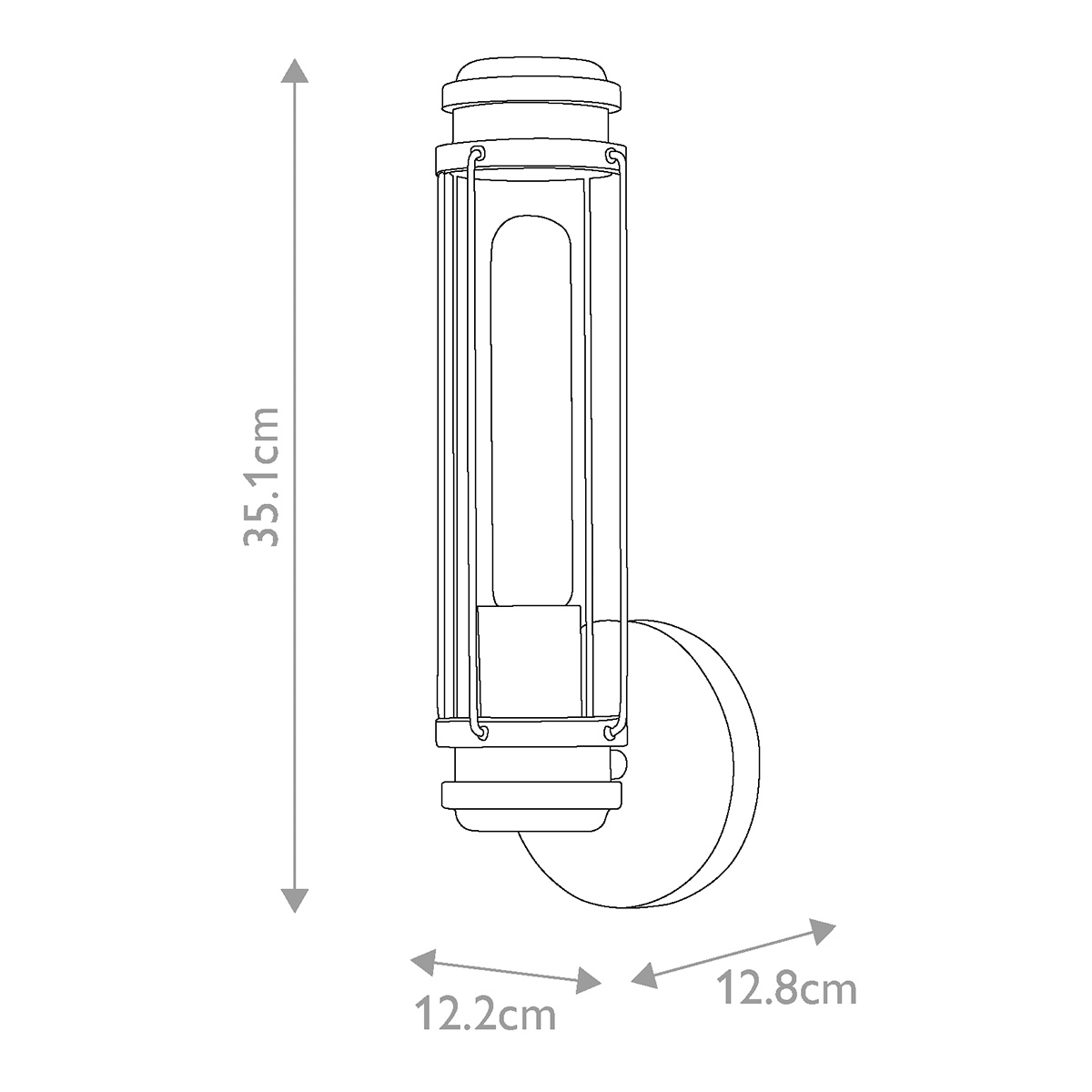 Бра для ванных комнат с прозрачным цилиндрическим плафоном на круглом основании Hinkley в Саратове