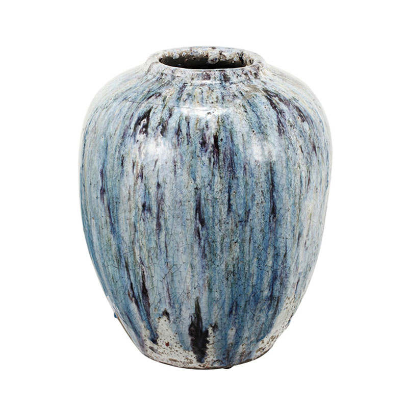 Ваза Terracotta Vase blue-white Белый Голубой в Саратове | Loft Concept 