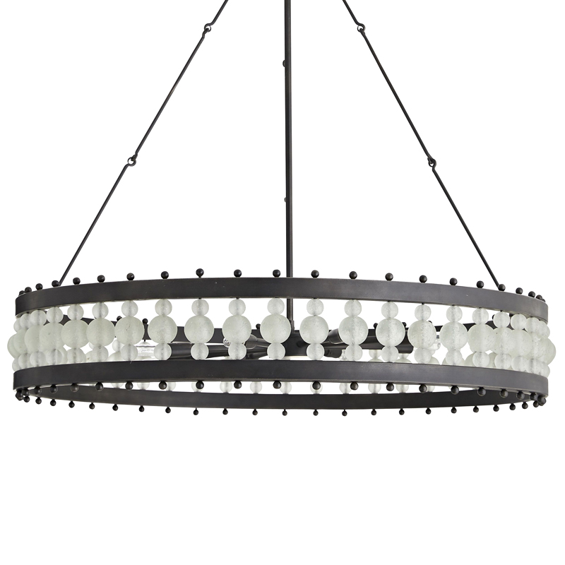 Люстра Arteriors ESME CHANDELIER Черный Прозрачный в Саратове | Loft Concept 