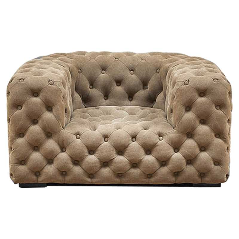 Кресло Soho Tufted Beige Armchair Бежевый в Саратове | Loft Concept 