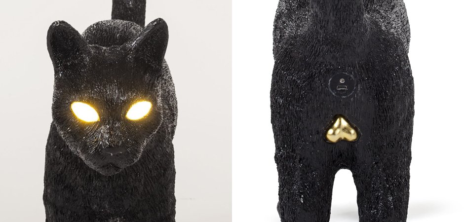 Лампа Seletti Jobby The Cat Black Лампа Seletti Jobby The Cat Black - Loft-Concept в Саратове
